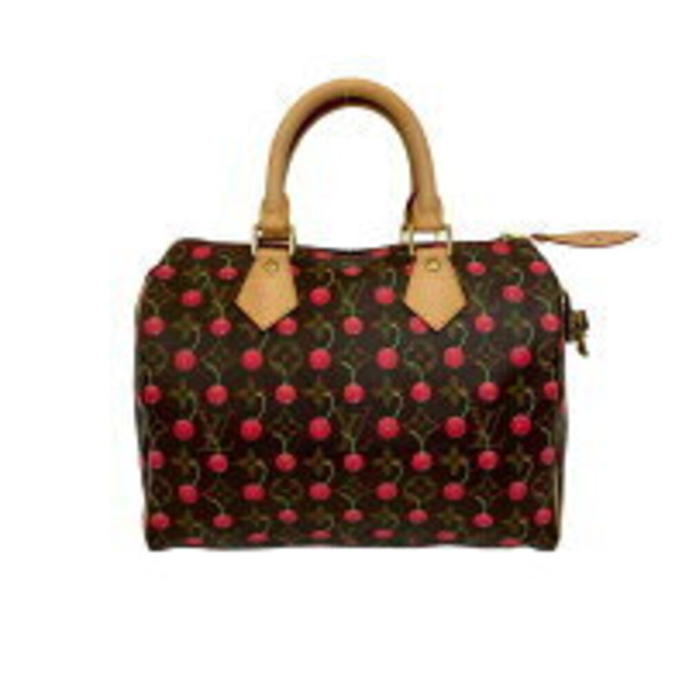 Louis Vuitton Speedy Monogram Cherry leather handbag bag Takashi Murakami